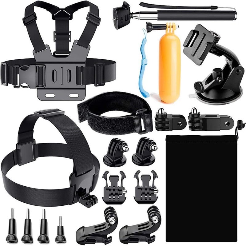 Reflex Camera 19-in-1 Action Camera Accessories Kit Compatible with GoPro Hero 13, 9-12, DJI Osmo Action 2, 3, 4, Pro 5, Insta360 Ace Pro/Ace Pro 2 and Other Sports Cameras & Durable Case - Image 1
